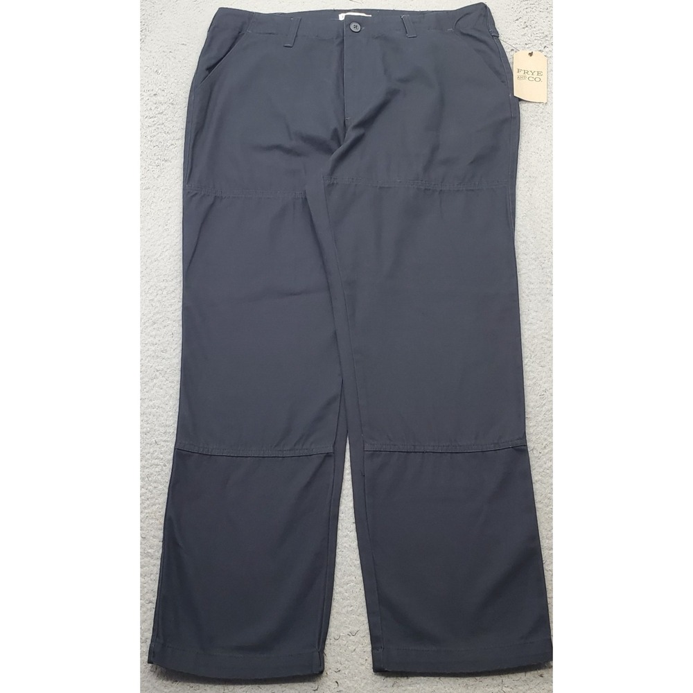 Frye and Co. Workwear Pants Mens 34x30 Black Straight Regular Fit Slash Pocket